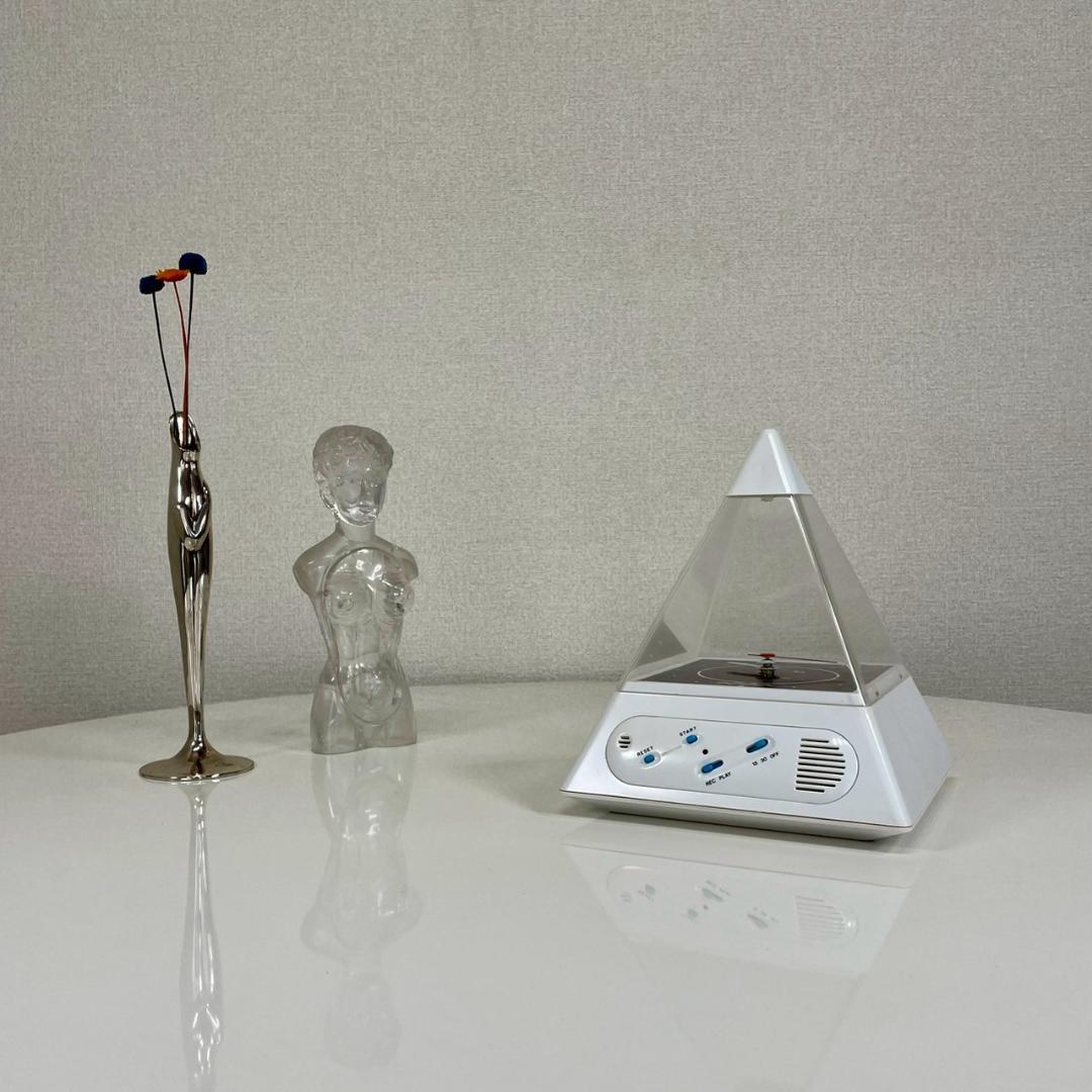 80's ピラミッド型 クロック テーブルクロック 置き時計 ヴィンテージ