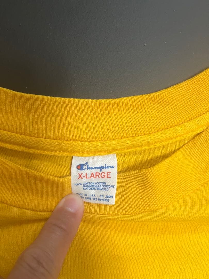 チャンピオンtシャツ　80年代XL イエロー