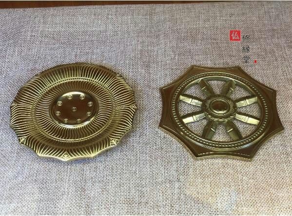 真言宗法具 法器 2点セット 回転法輪 法輪·輪宝 真鍮製