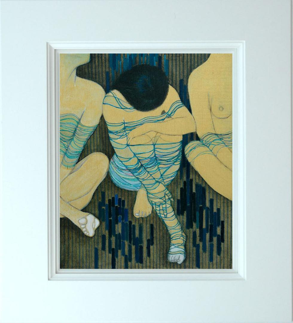 油絵 菅家令子 絵 絵画 インテリア 額付(白) F6-030314 人物 女性