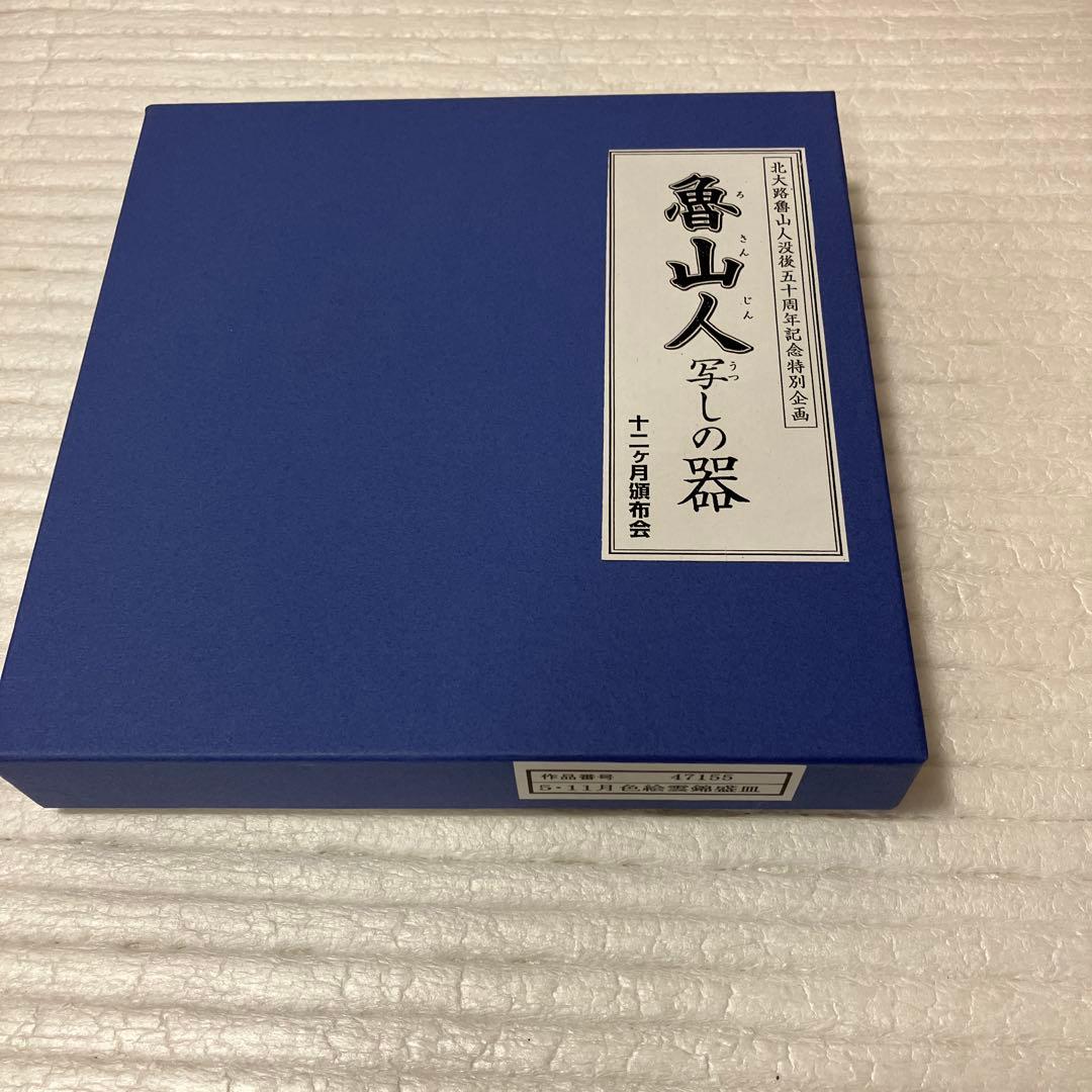 魯山人　写しの器　￼色絵雲錦盛皿
