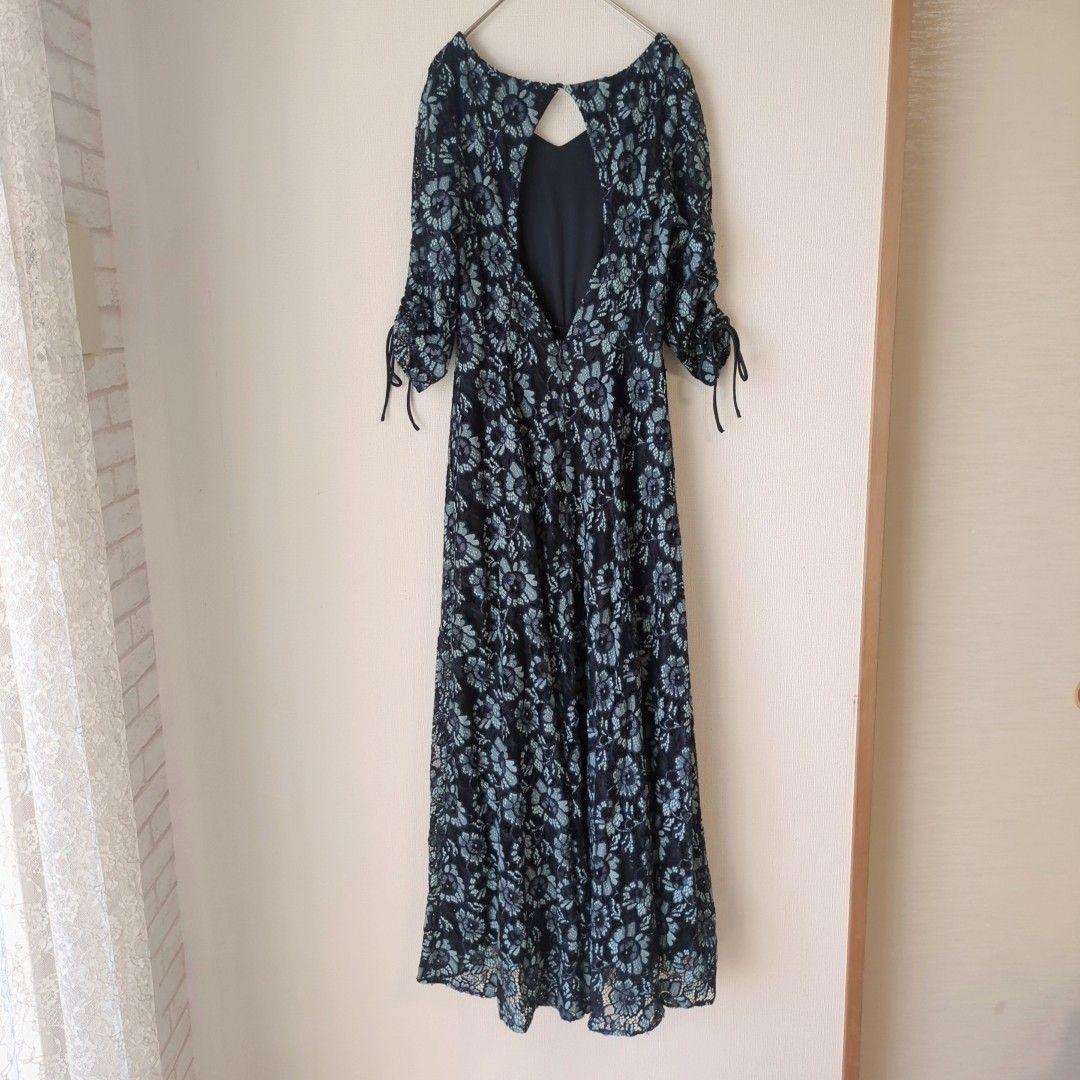 美品 Kastane カスタネ ドレス マキシワンピース 結婚式 パーティー M