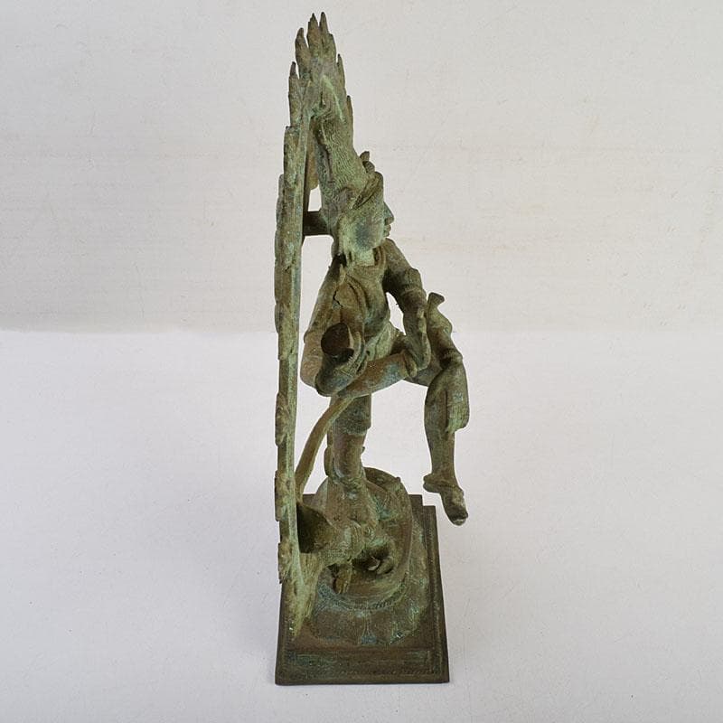 仏教美術　古銅青銅　シヴァ神像　ダンシングシヴァ神　置物　V　R9386H