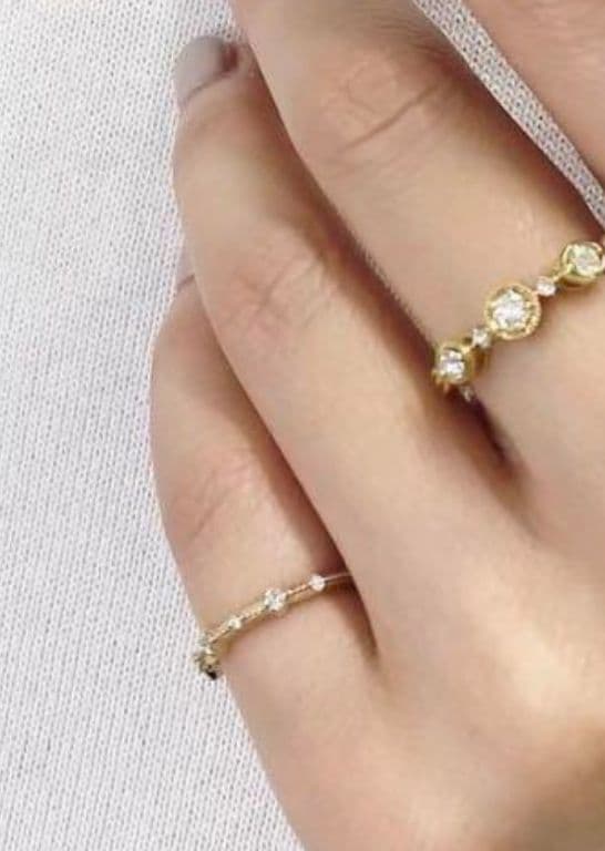 藤*は様 festariaフェスタリアK10ダイヤモンドピンキーリングEspoi