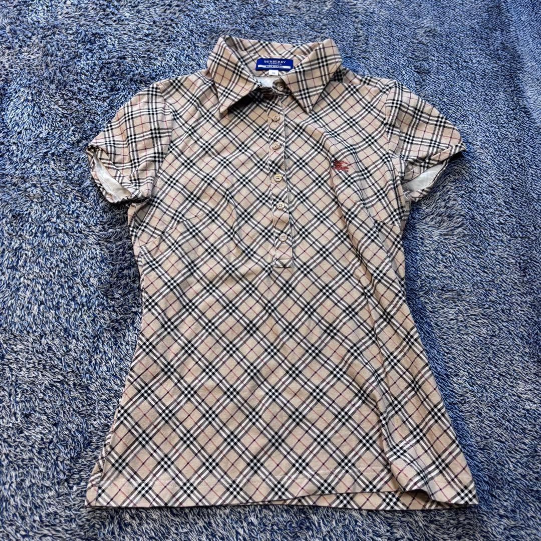 ノヴァチェック　BURBERRY BLUE LABEL チェック柄 ポロシャツ