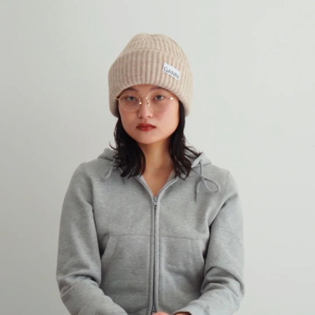 帽子 GANNI Rib Beanie \