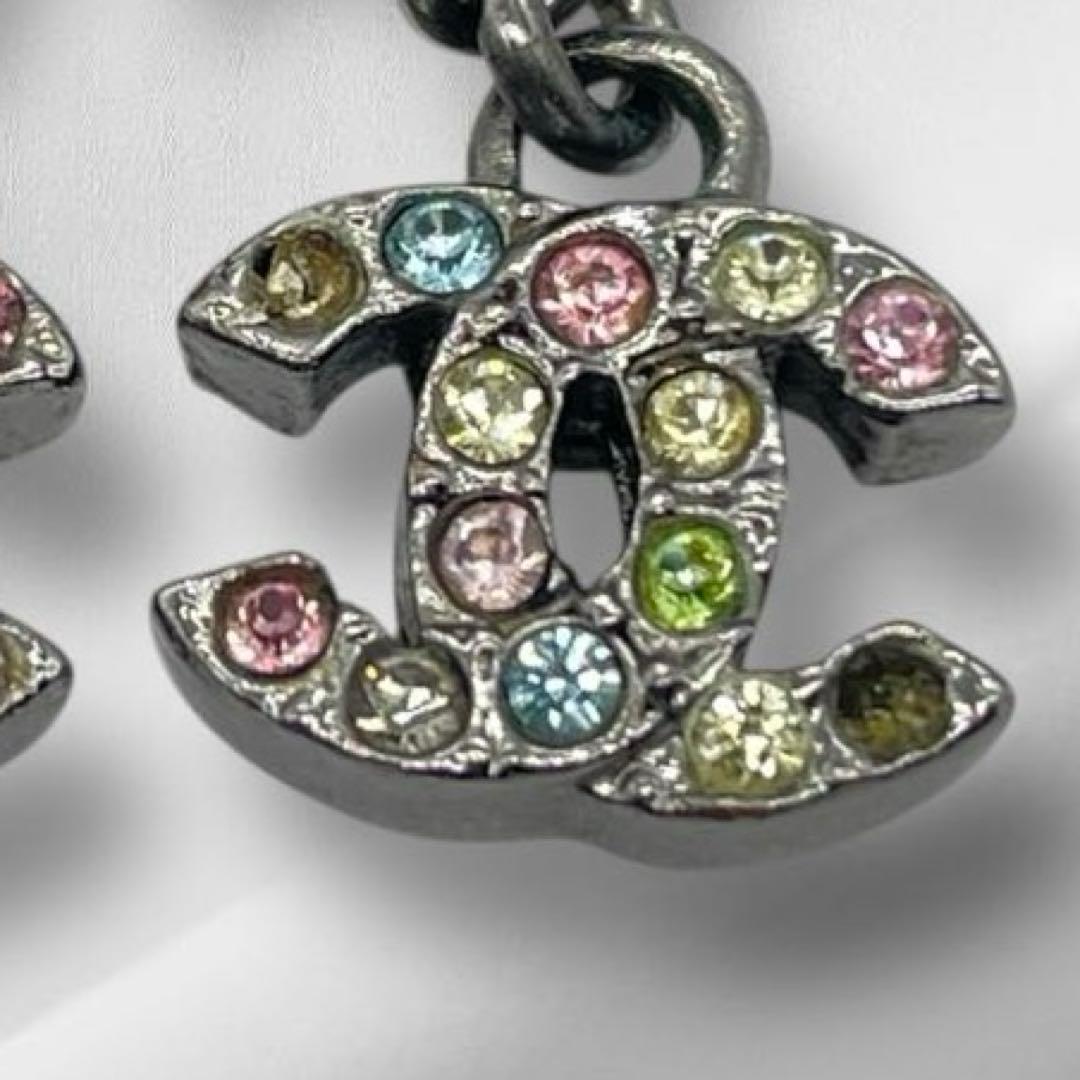 CHANEL シャネル ピアス ココマーク ラインストーン w10