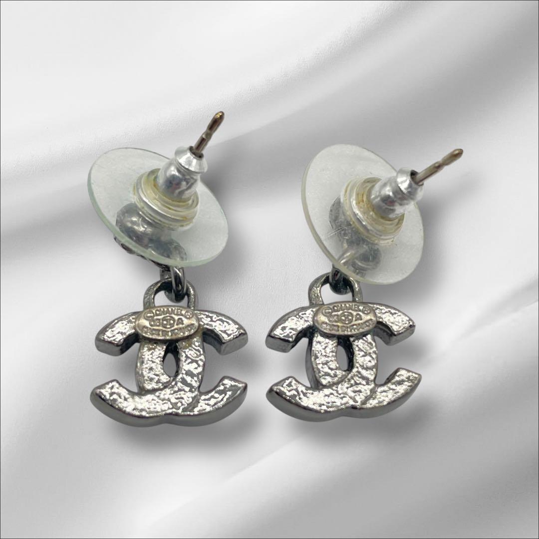 CHANEL シャネル ピアス ココマーク ラインストーン w10