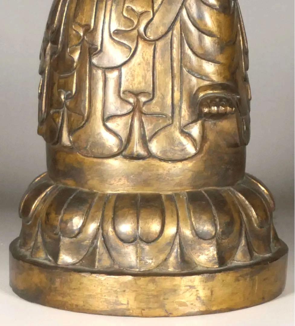 【 金銅弥勒菩薩半跏思惟像 白鳳時代 】 小金銅仏 銅造鍍金仏 骨董 仏像