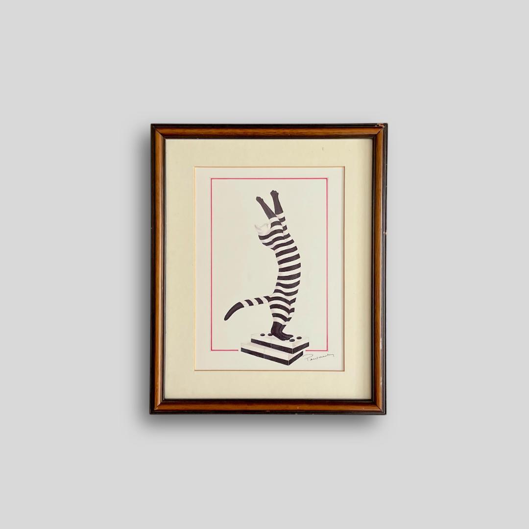 フランス ヴィンテージ【アノニマスアート】額装ポスター 壁掛け オブジェ