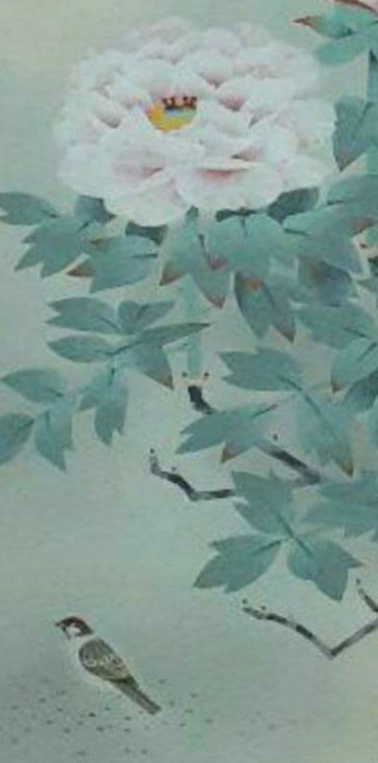 掛け軸/すずめ？/牡丹？