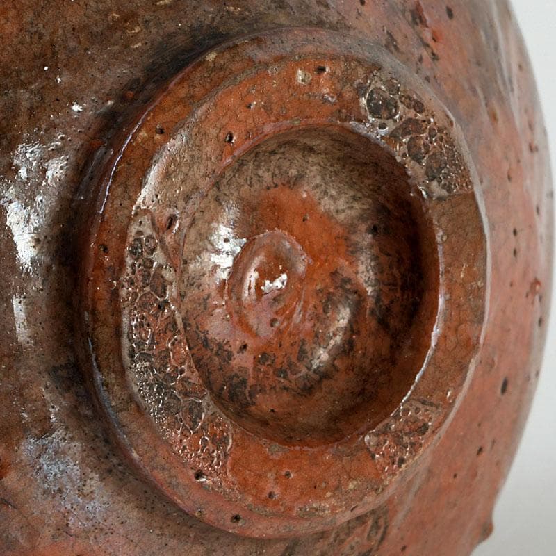 茶道具　楽吉左衛門　赤楽茶碗　共箱　V　9751