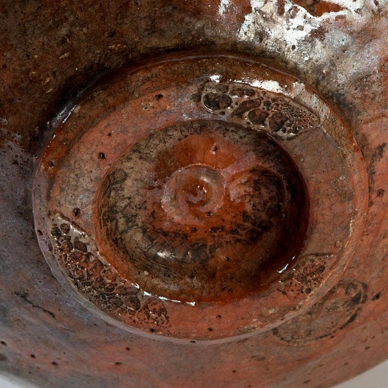 茶道具　楽吉左衛門　赤楽茶碗　共箱　V　9751