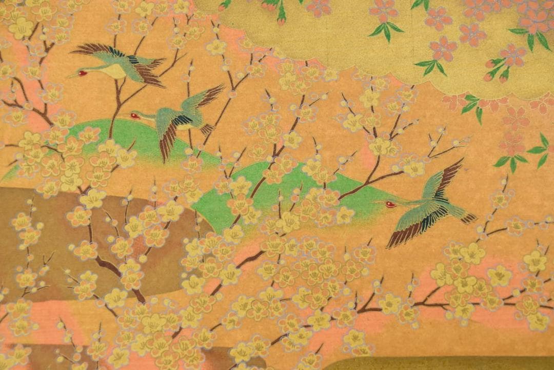 【複製】作者不詳/花鳥図/横物/工芸品/掛軸/名家伝来/AA-549