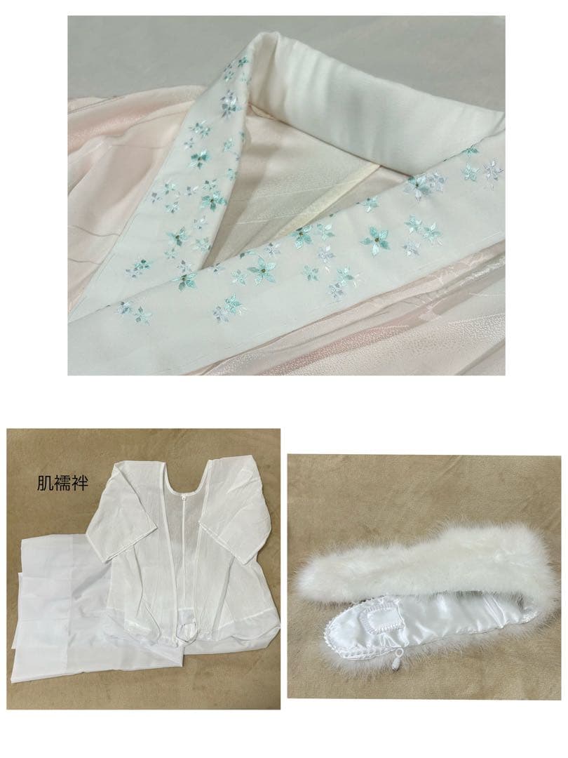 華やかな花柄振袖（紺色・黄色）　振袖　成人式　フルセット