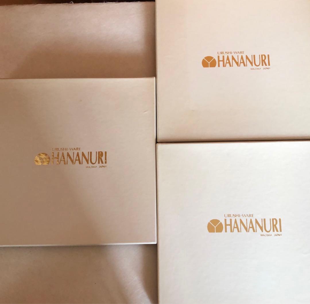 HANANURI 輪島塗　中皿3客と汁椀2客