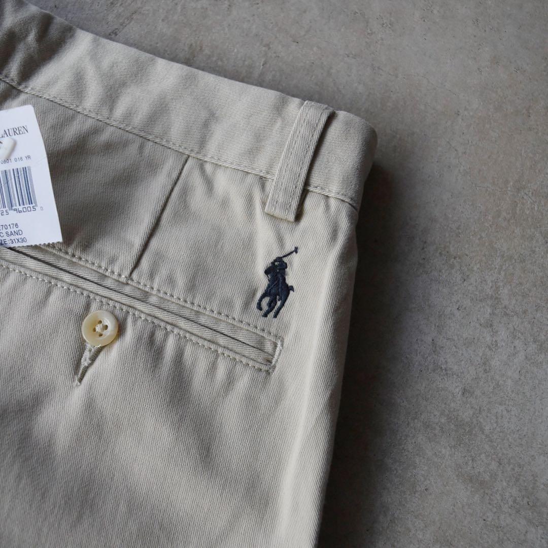 90s ラルフローレン ノータックチノ ポロチノ 未使用 W31 L30 レア