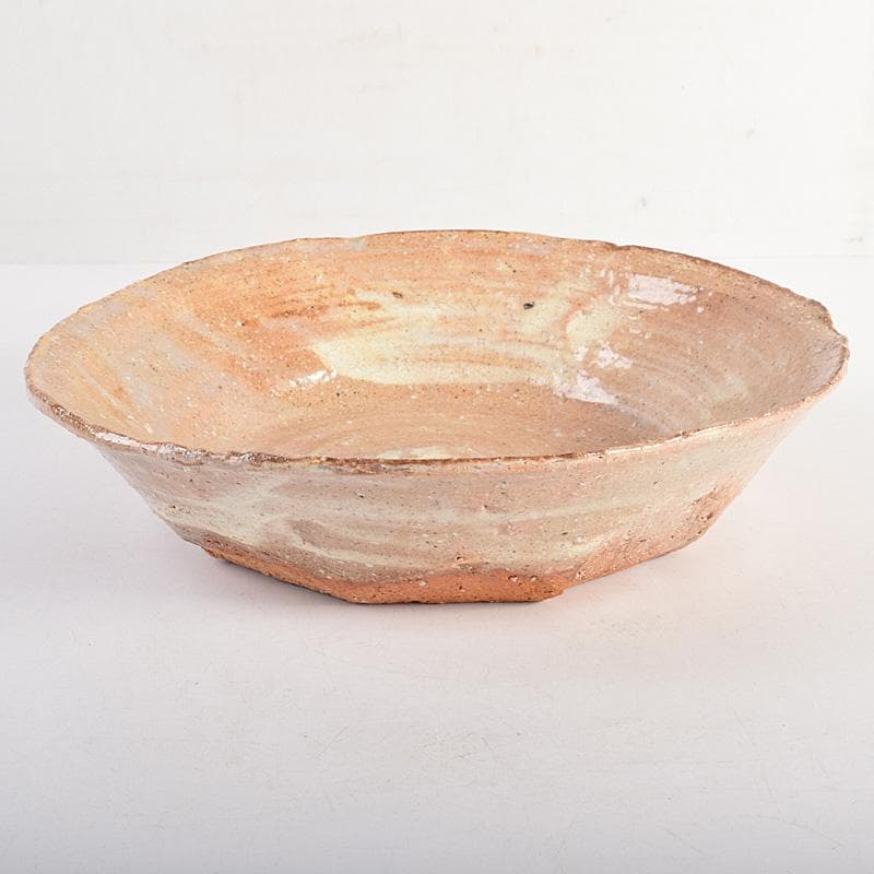 茶道具　萩焼　十代　三輪休雪作　菓子器　共箱　V　R8787B