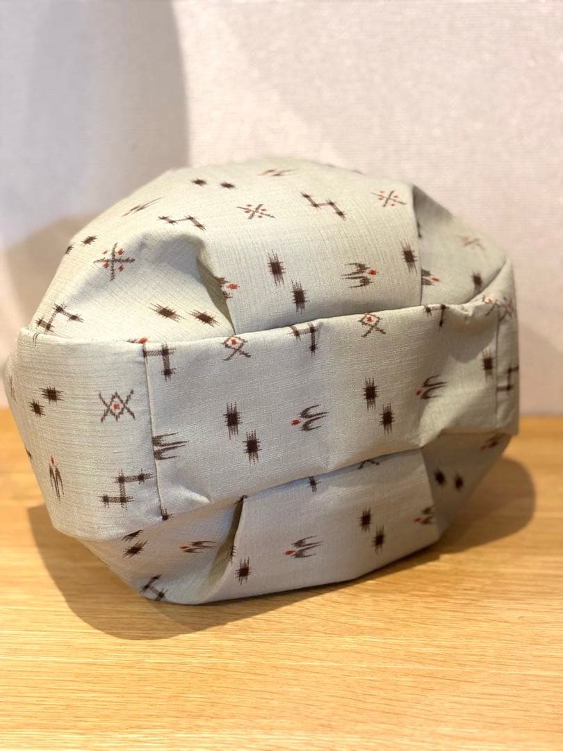 琉球柄　沖縄絣柄　モスグレー　和装バック・着物バック　入学卒業結婚式七五三振袖