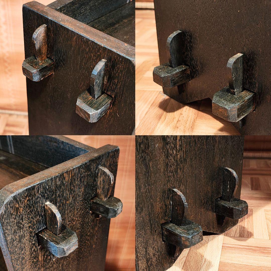 楔の木製本棚4段　オープンラック　昭和レトロ　古家具