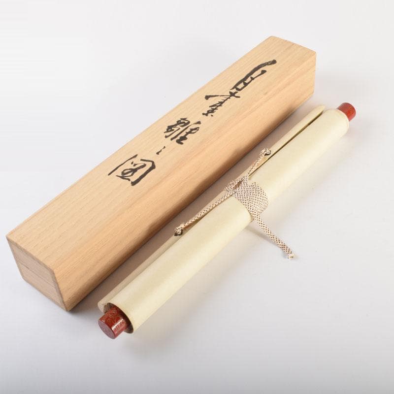 掛軸　藤井瑞景筆　立雛図　日々是平安　共箱　C　6833A