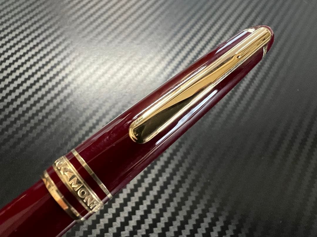 モンブラン 万年筆 極美品 144 F 中白 ボルドー