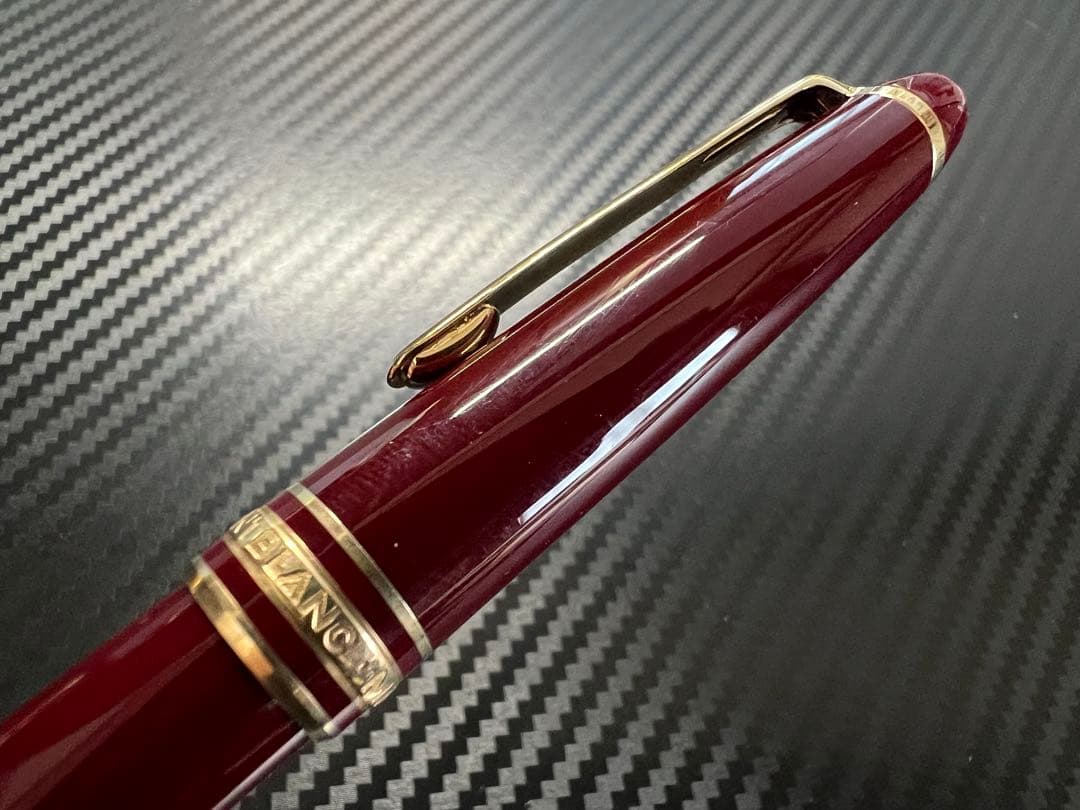 モンブラン 万年筆 極美品 144 F 中白 ボルドー