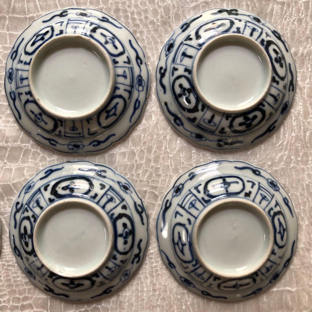 古伊万里 芙蓉手染付花鳥図手塩皿20枚　文化文政期