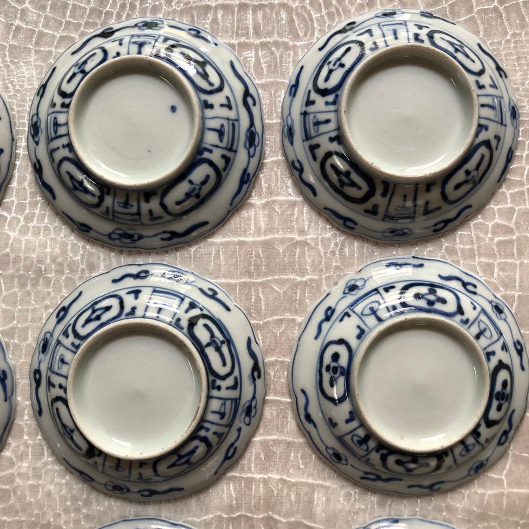 古伊万里 芙蓉手染付花鳥図手塩皿20枚　文化文政期