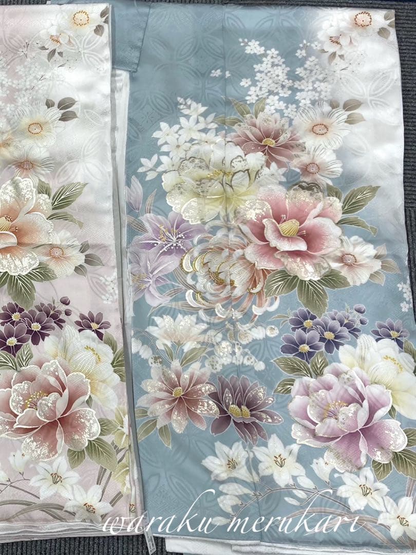 ♦︎くすみ振袖♦︎金彩加工♦︎豪華刺繍♦︎牡丹菊紋♦︎成人式♦︎フルセット♦︎フルオーダー特急