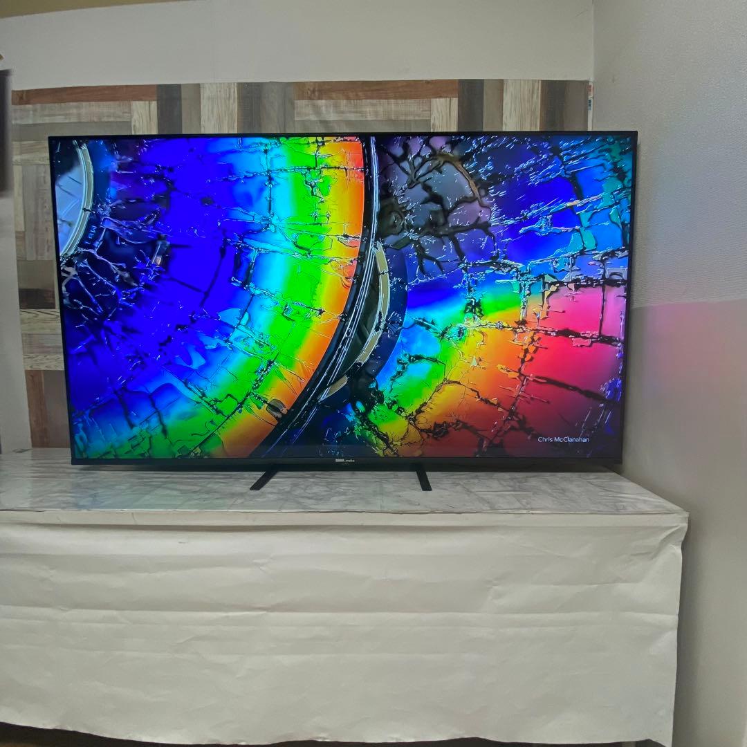 即日受渡❣️全国送料込 4年前購入DMM65インチ4K液晶ディスプレイスピーカー付