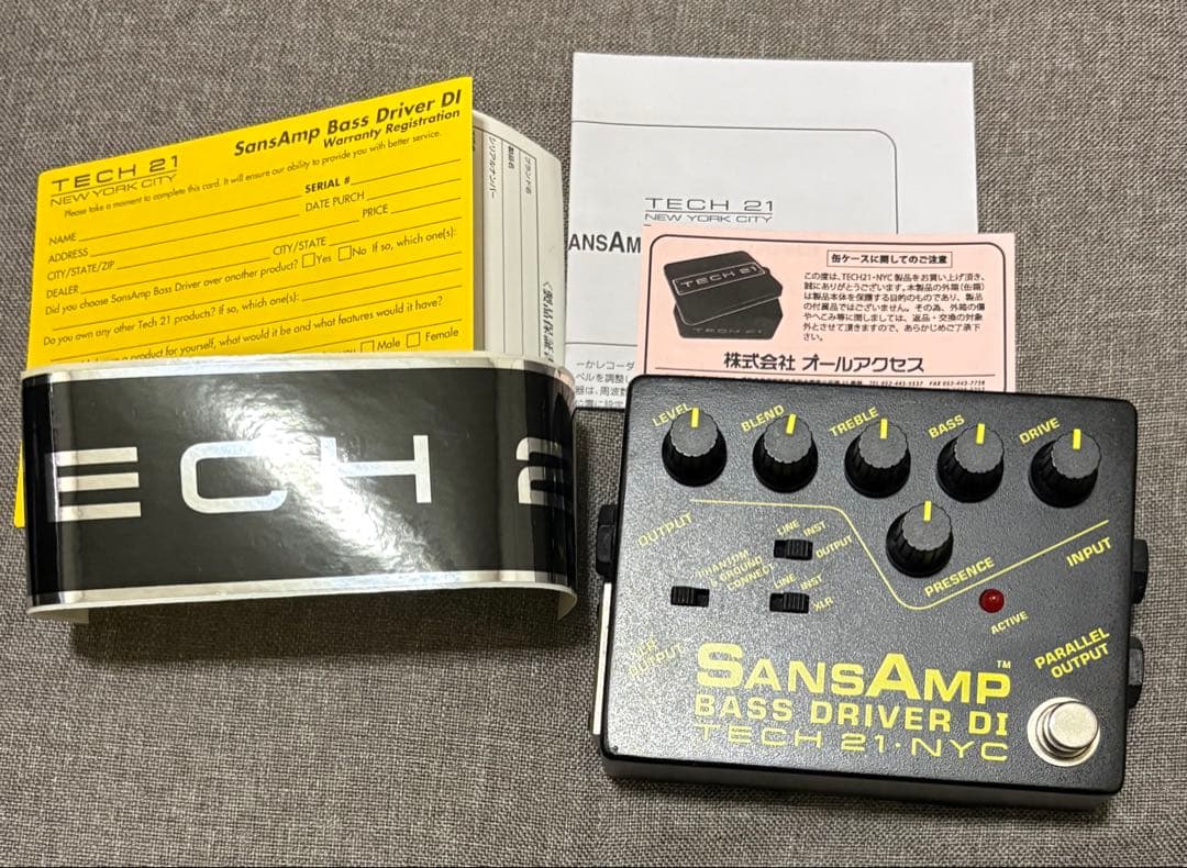 ベース Tech 21 NYC SansAmp Bass D DI