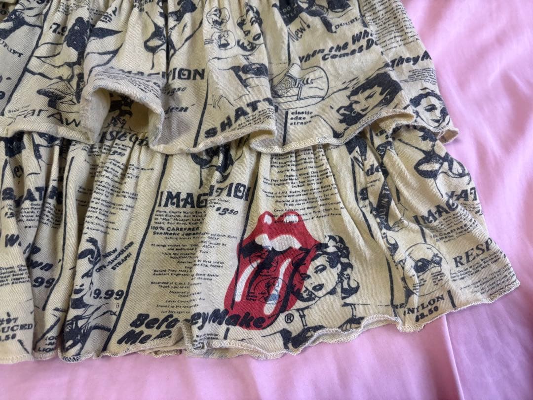 HYSTERIC GLAMOUR ローリング・ストーンズ フリルタンクトップ