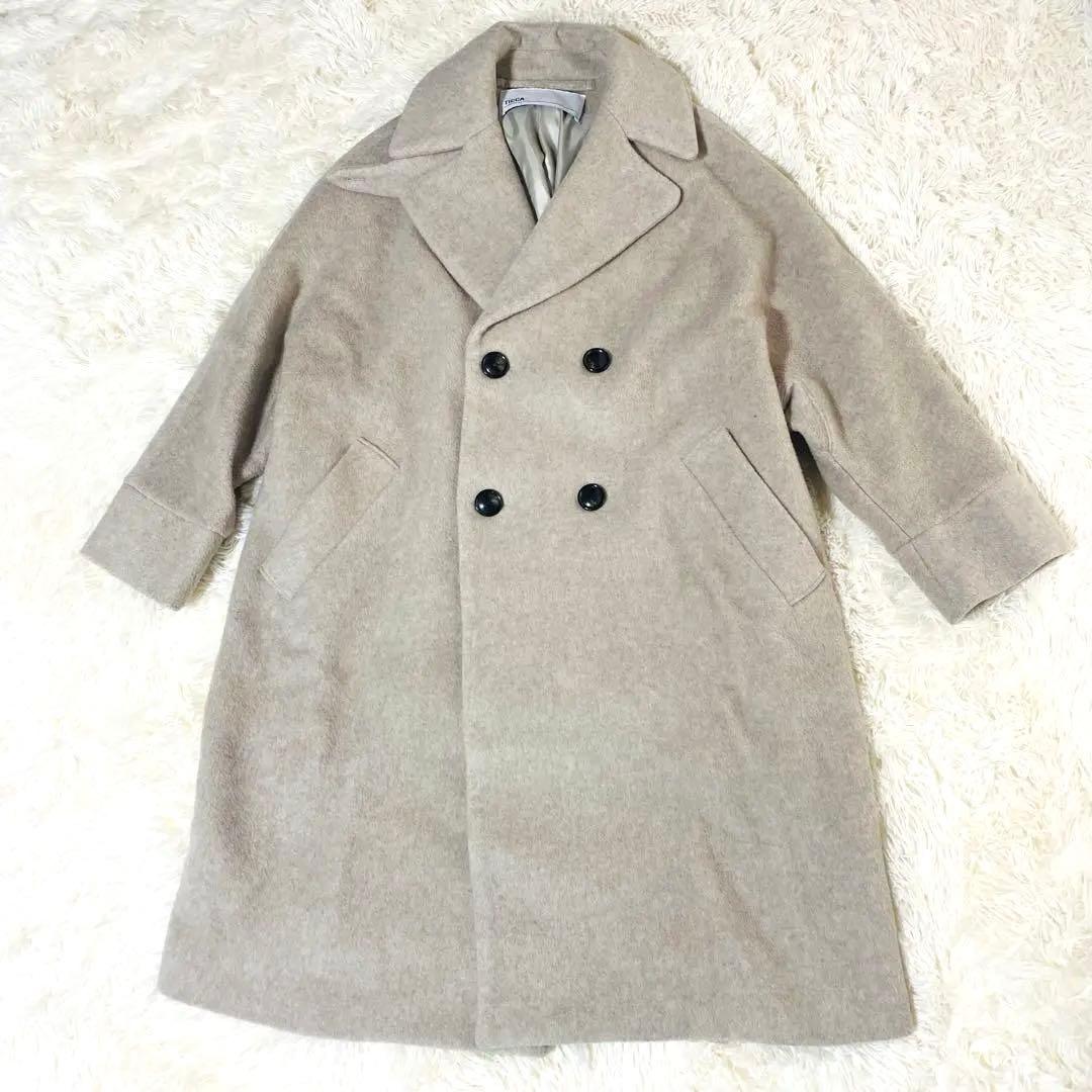 2024 ticca テントコート グレージュ チェスターコート　オーバーサイズ