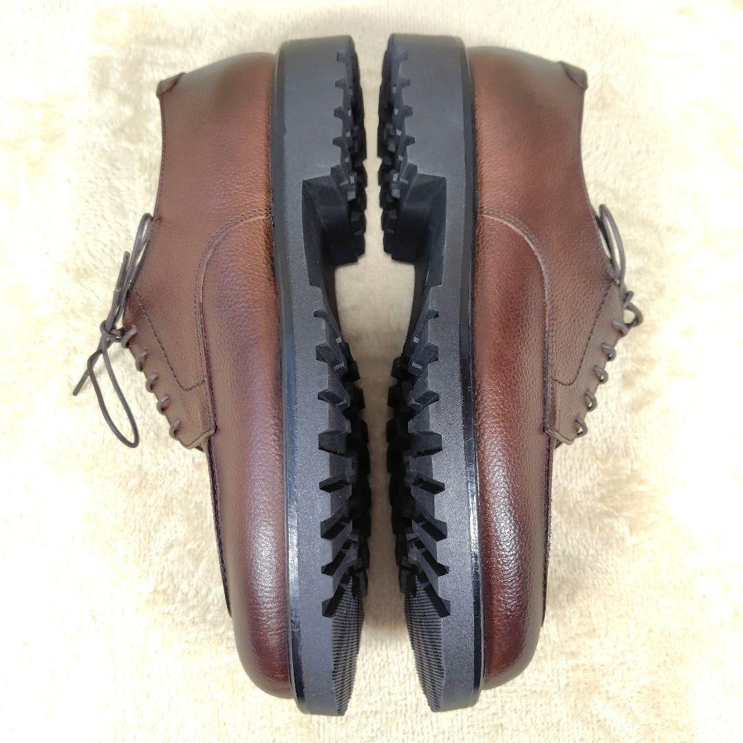 未使用級 B:MING by BEAMS Uチップ シューズ　ビジネス ブラウン