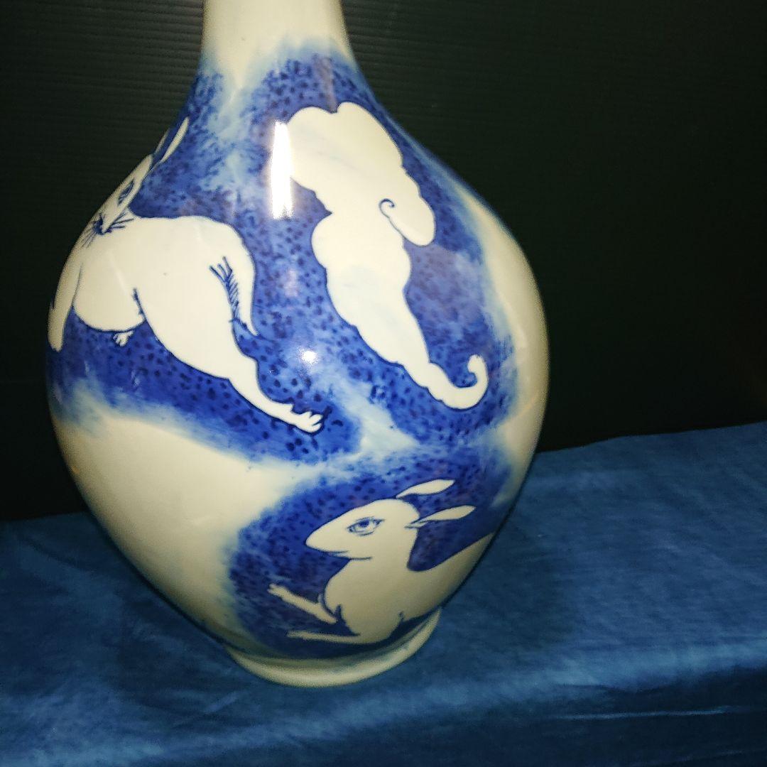 レトロ伊万里、特大染付徳利花瓶