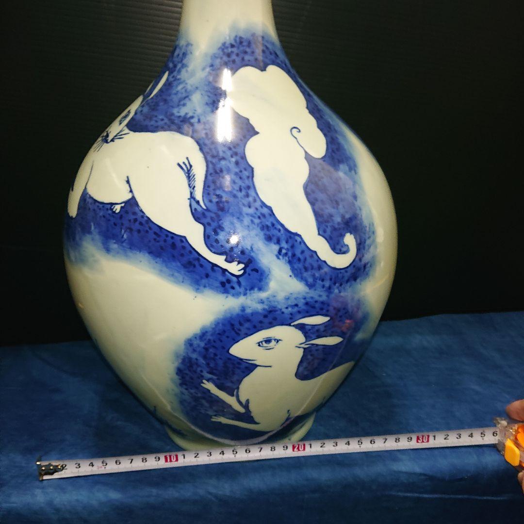 レトロ伊万里、特大染付徳利花瓶