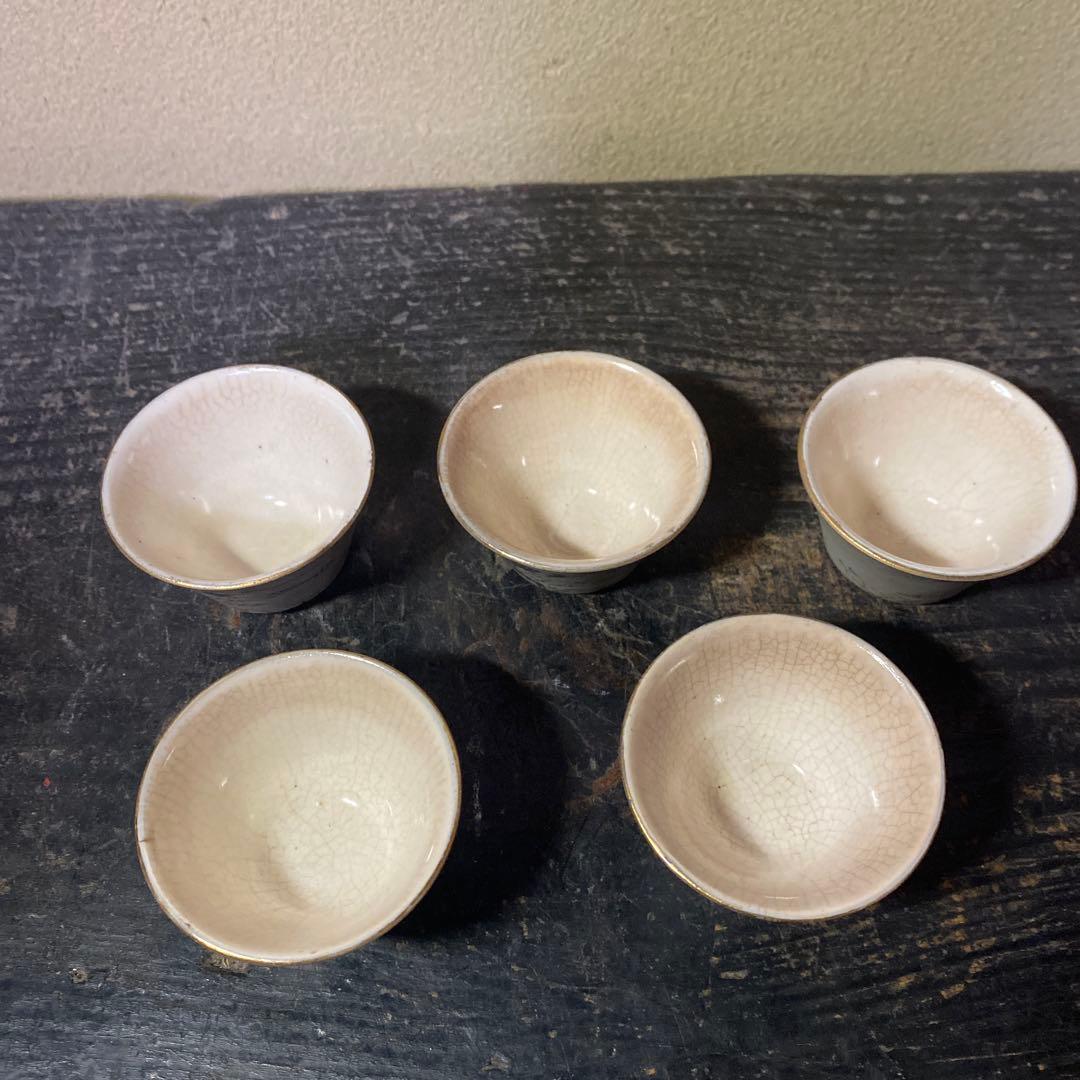 萬古焼　煎茶器5脚セット