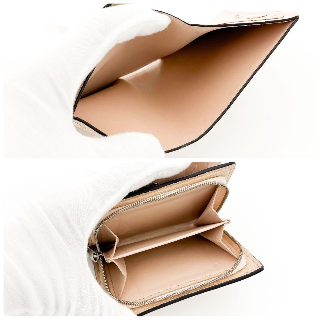 日本限定カラー★ルイヴィトン マヒナ クレア ピンクベージュ 二つ折り財布