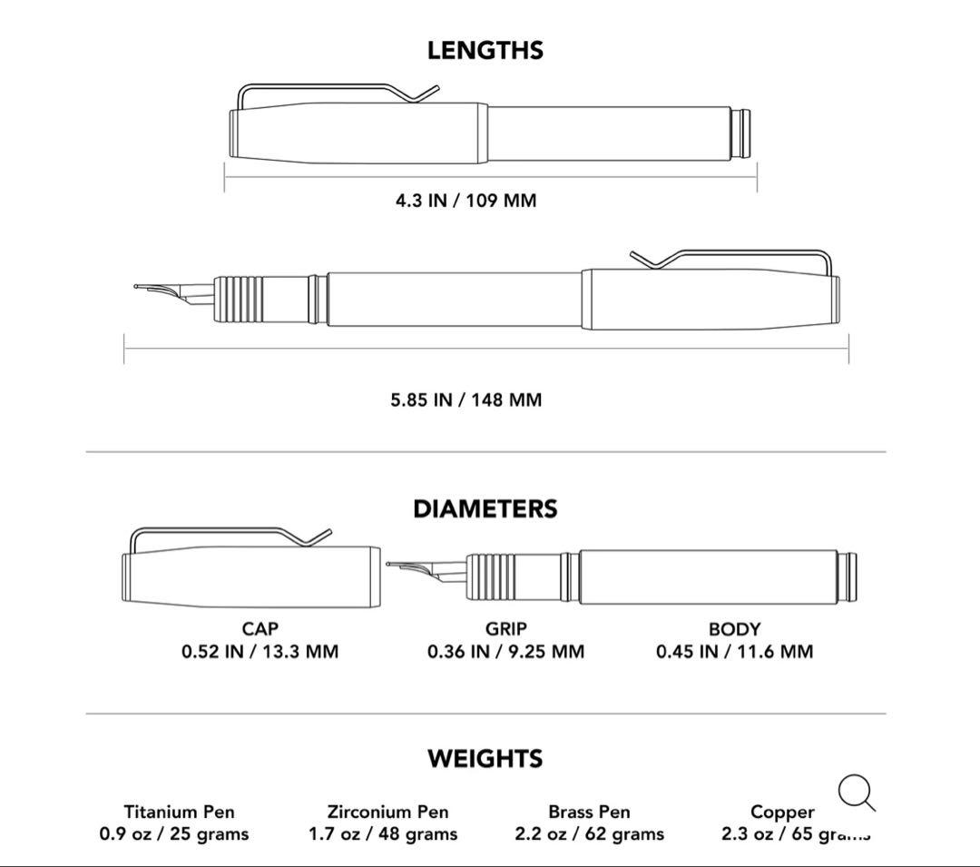 Big Idea Design チタン製万年筆　DLCブラック　FE