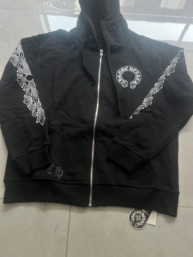 Chrome Hearts ブラックパーカー　L
