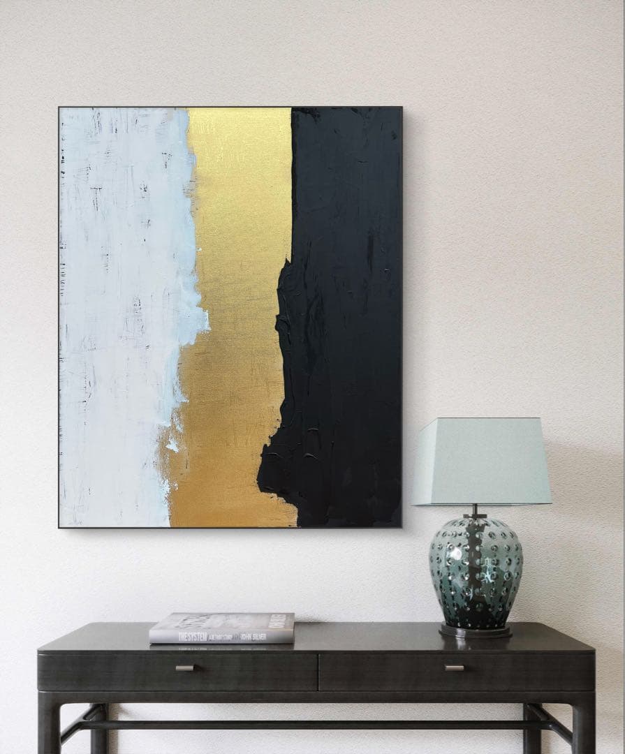 インテリア/和風/禅/絵画/アート/抽象画/モダン/ホテル/ホワイト/ゴールド