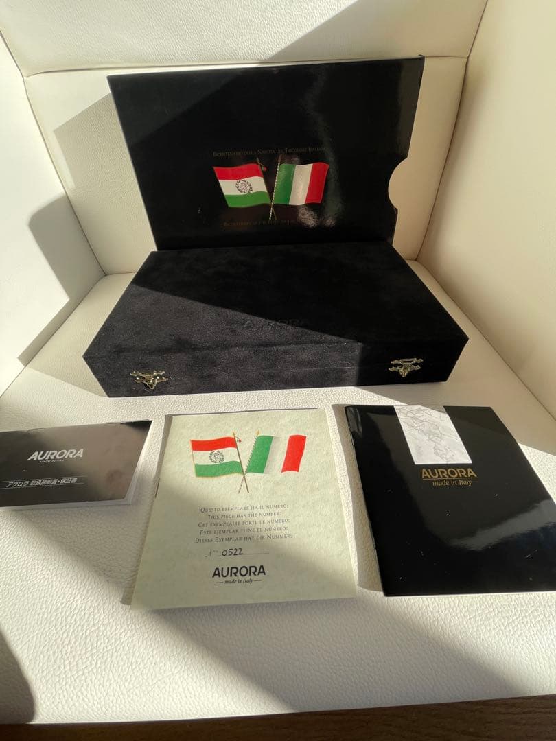 heyco　万年筆アウロラ　新品イタリアン・フラッグ緑白赤3本コンプリート