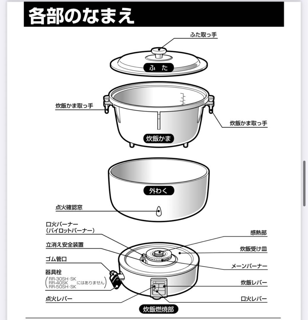 美品Rinnaiガス炊飯器 LPガス用 RR-50S1 5升炊き