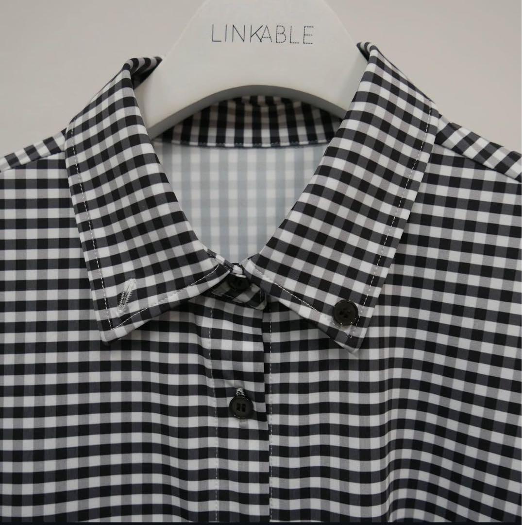 【新品・未使用】LINKABLE サイドリボンラッシュガード ブラックチェック