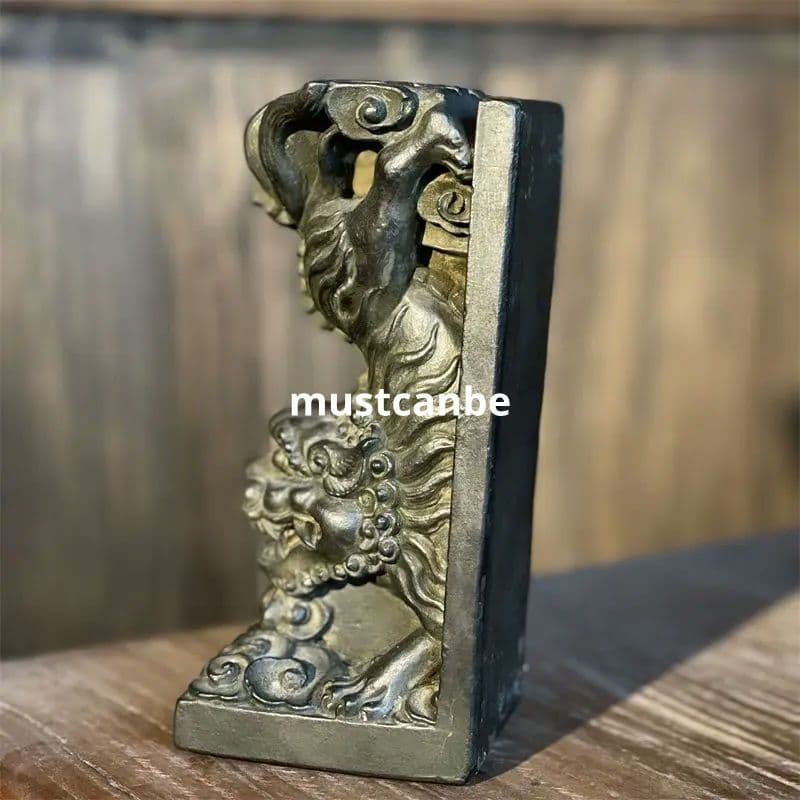 彫刻 獅子 書斎 文鎮筆置き 家具 装飾品 工芸品 置物