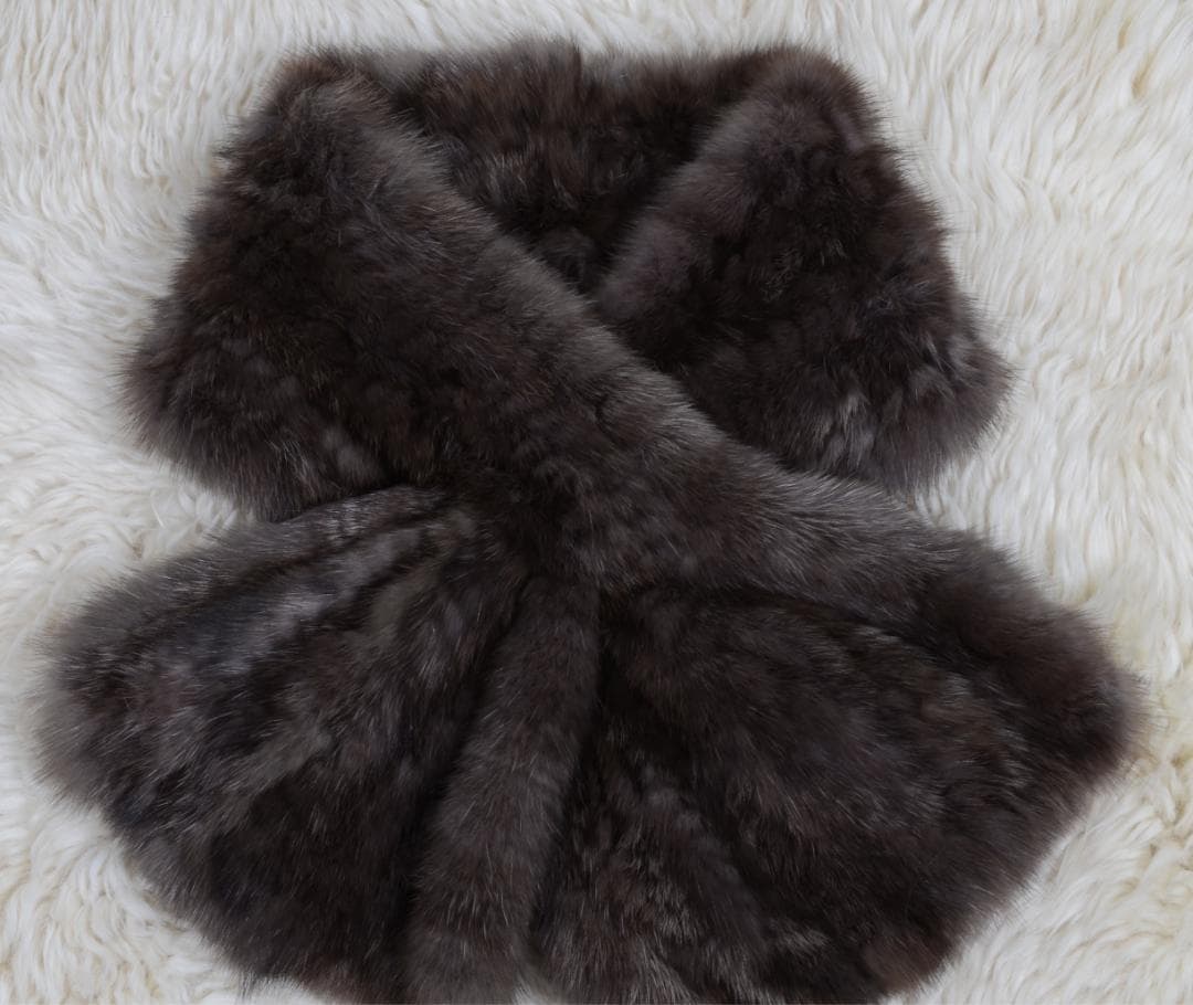 ◆新品限定◆上質なセーブル 編み込みマフラー/毛皮リアルファー セーブルファー