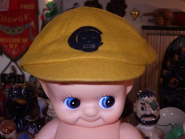 50’S★ΒΘΠ★スカル★キャップ★帽子★カレッジ★ワッペン★インテリア雑貨★