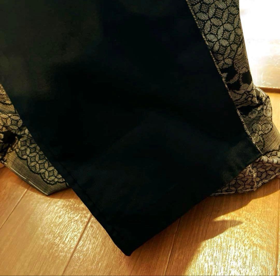 本場奄美大島紬 古代染泥染 雲取り 焦げ茶ブラック 証紙有り しつけ付き