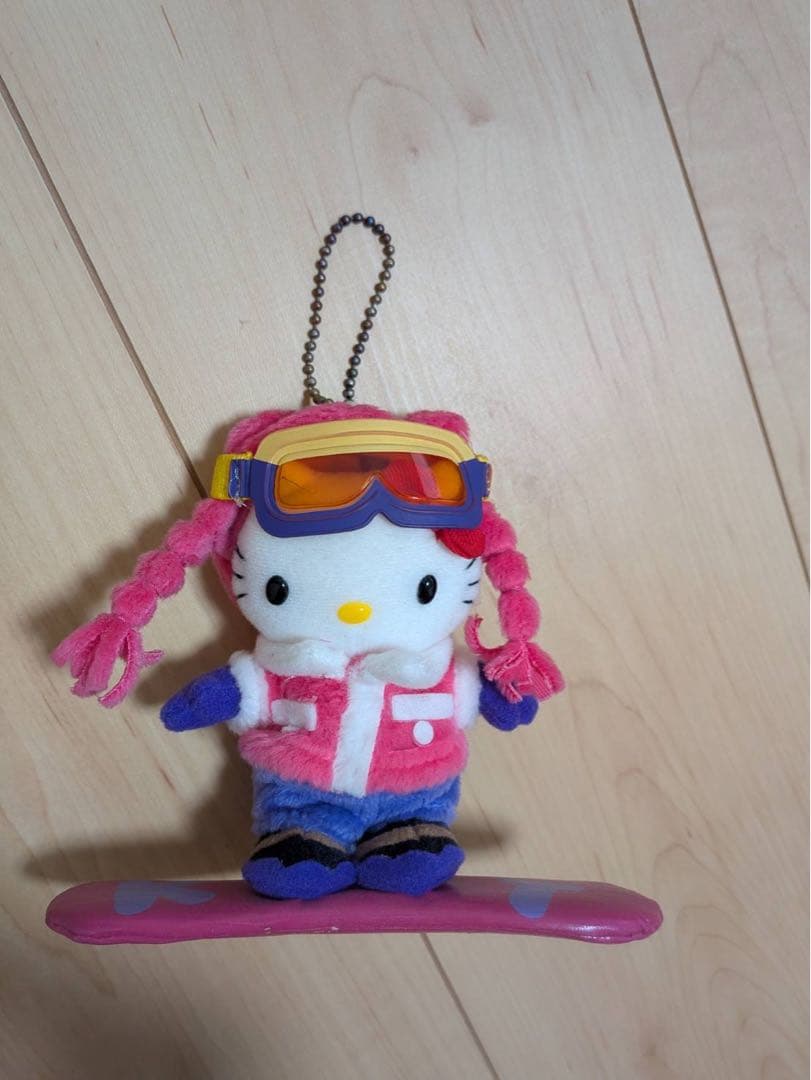 ハローキティ　スノーボード　マスコット2000年　希少　超レア！　ピンク